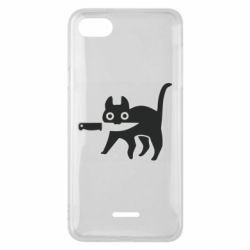 Чехол для Xiaomi Redmi 6A Cat with a knife - PrintSalon