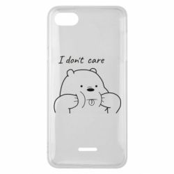 Чехол для Xiaomi Redmi 6A I don't care white - PrintSalon