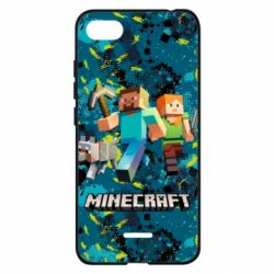 Чехол для Xiaomi Redmi 6A Minecraft Steve Alex And Dog