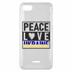 Чехол для Xiaomi Redmi 6A PEACE LOVE UKRAINE - PrintSalon