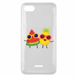 Чехол для Xiaomi Redmi 6A Pineapple with watermelon - PrintSalon