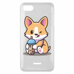 Чехол для Xiaomi Redmi 6A Собачька пьет боба ти