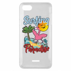 Чехол для Xiaomi Redmi 6A Surfing Paradise Flamingo - PrintSalon