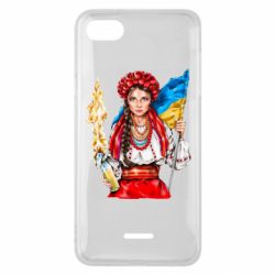 Чехол для Xiaomi Redmi 6A Украинская девушка в венку - PrintSalon