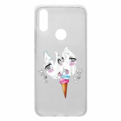 Чехол для Xiaomi Redmi 7 Ahegao girl eating ice cream - PrintSalon