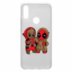 Чехол для Xiaomi Redmi 7 Baby Groot And Deadpool - PrintSalon
