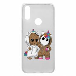 Чехол для Xiaomi Redmi 7 Baby Groot And Unicorn - PrintSalon