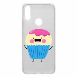 Чехол для Xiaomi Redmi 7 Funny cupcake with smile - PrintSalon