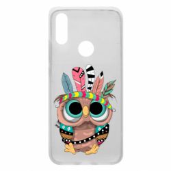 Чехол для Xiaomi Redmi 7 Little owl with feathers - PrintSalon