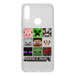 Чохол для Xiaomi Redmi 7 Minecraft character heads - PrintSalon