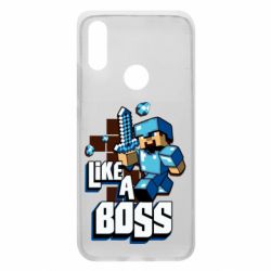 Чехол для Xiaomi Redmi 7 Minecraft Like a Boss - PrintSalon