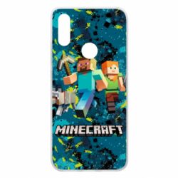 Чохол для Xiaomi Redmi 7 Minecraft Steve Alex And Dog - PrintSalon