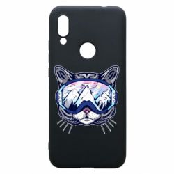 Чохол для Xiaomi Redmi 7 Snowboard Cat