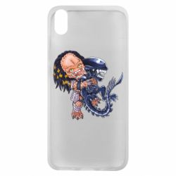 Чехол для Xiaomi Redmi 7A Alien vs Predator - PrintSalon