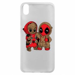 Чехол для Xiaomi Redmi 7A Baby Groot And Deadpool - PrintSalon