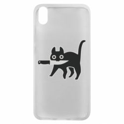 Чехол для Xiaomi Redmi 7A Cat with a knife - PrintSalon