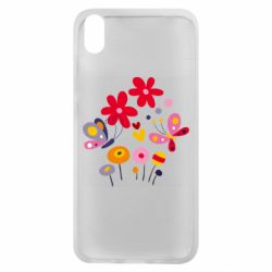Чехол для Xiaomi Redmi 7A Flowers and Butterflies - PrintSalon