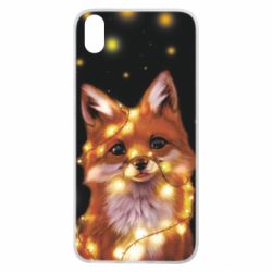 Чохол для Xiaomi Redmi 7A Fox And Christmas Lights - PrintSalon