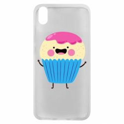 Чехол для Xiaomi Redmi 7A Funny cupcake with smile - PrintSalon