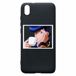Чехол для Xiaomi Redmi 7A Higashikata Josuke drinking tea - PrintSalon