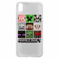 Чохол для Xiaomi Redmi 7A Minecraft character heads - PrintSalon