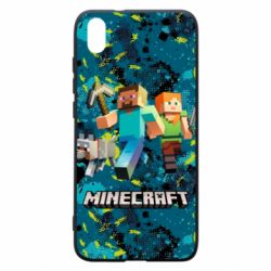 Чохол для Xiaomi Redmi 7A Minecraft Steve Alex And Dog - PrintSalon