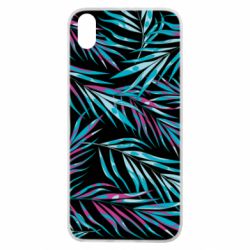 Чохол для Xiaomi Redmi 7A Neon Palm Leaves - PrintSalon