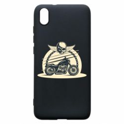 Чехол для Xiaomi Redmi 7A Skull and Bike - PrintSalon