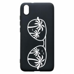 Чехол для Xiaomi Redmi 7A Sunglasses And Palm Trees - PrintSalon