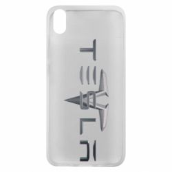 Чехол для Xiaomi Redmi 7A Tesla Car logo - PrintSalon