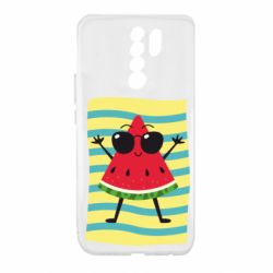 Чехол для Xiaomi Redmi 9 Арбуз на пляже - PrintSalon