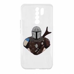 Чехол для Xiaomi Redmi 9 Bust of Mandalorian - PrintSalon