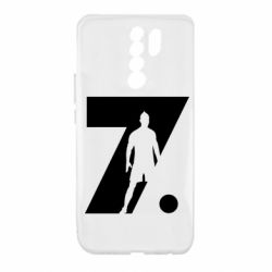 Чехол для Xiaomi Redmi 9 Cristiano Ronaldo Silhouette Art - PrintSalon