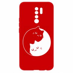 Чехол для Xiaomi Redmi 9 Cute yin yang cats - PrintSalon