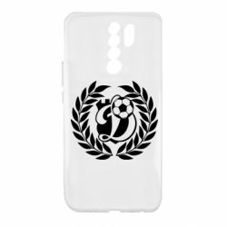 Чехол для Xiaomi Redmi 9 Динамо Киев: мяч, колоски лого