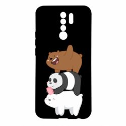 Чехол для Xiaomi Redmi 9 Гризли Панда и Белый - PrintSalon