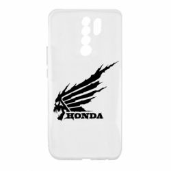 Чехол для Xiaomi Redmi 9 Honda skull - PrintSalon