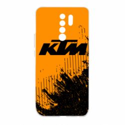 Чехол для Xiaomi Redmi 9 KTM and grunge background - PrintSalon