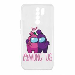 Чехол для Xiaomi Redmi 9 Love is Among Us - PrintSalon