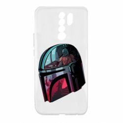 Чехол для Xiaomi Redmi 9 Mandalorian Helmet profil - PrintSalon