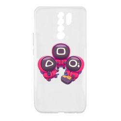 Чехол для Xiaomi Redmi 9 Милые солдаты из игры в кальмара - PrintSalon