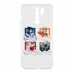 Чехол для Xiaomi Redmi 9 Naruto team 7 in action - PrintSalon