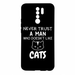Чехол для Xiaomi Redmi 9 Не любит котов - не доверяй - PrintSalon