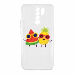 Чехол для Xiaomi Redmi 9 Pineapple with watermelon - PrintSalon