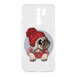 Чехол для Xiaomi Redmi 9 Pug And Coffee - PrintSalon
