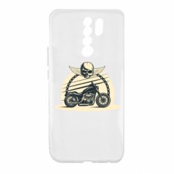 Чехол для Xiaomi Redmi 9 Skull and Bike - PrintSalon