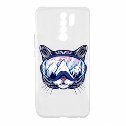 Чехол для Xiaomi Redmi 9 Snowboard Cat - PrintSalon