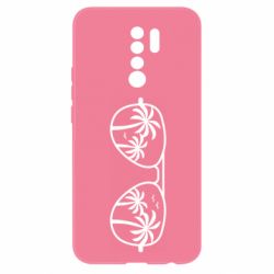 Чехол для Xiaomi Redmi 9 Sunglasses And Palm Trees - PrintSalon