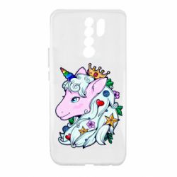 Чехол для Xiaomi Redmi 9 Unicorn Princess - PrintSalon
