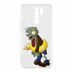 Чехол для Xiaomi Redmi 9 Zombie with a duck-PrintSalon Чехол для Xiaomi Redmi 9 Zombie with a duck